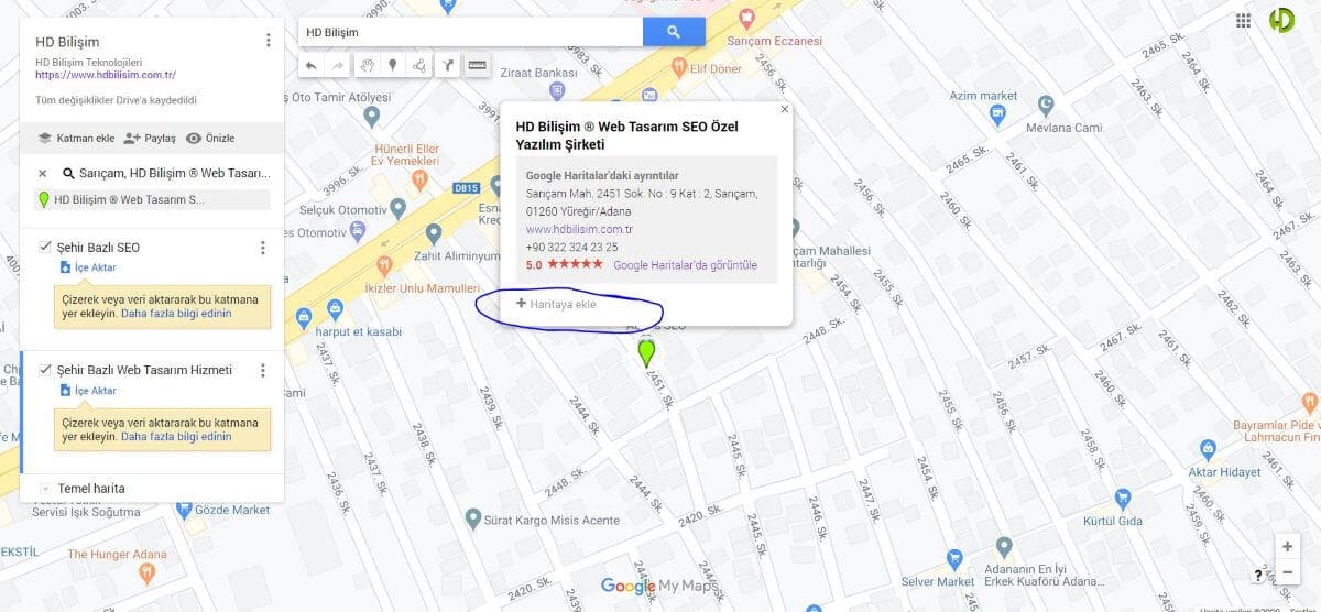 google harita ekleme