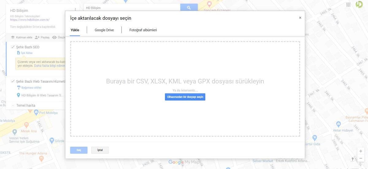 google maps konum ekleme